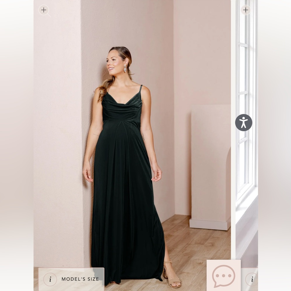 Classic Emerald Velvet Skye Maternity Bridesmaid Dress